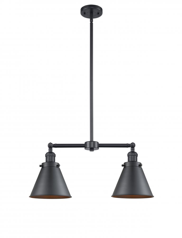 Appalachian - 2 Light - 23 inch - Matte Black - Stem Hung - Adjustable Island Light