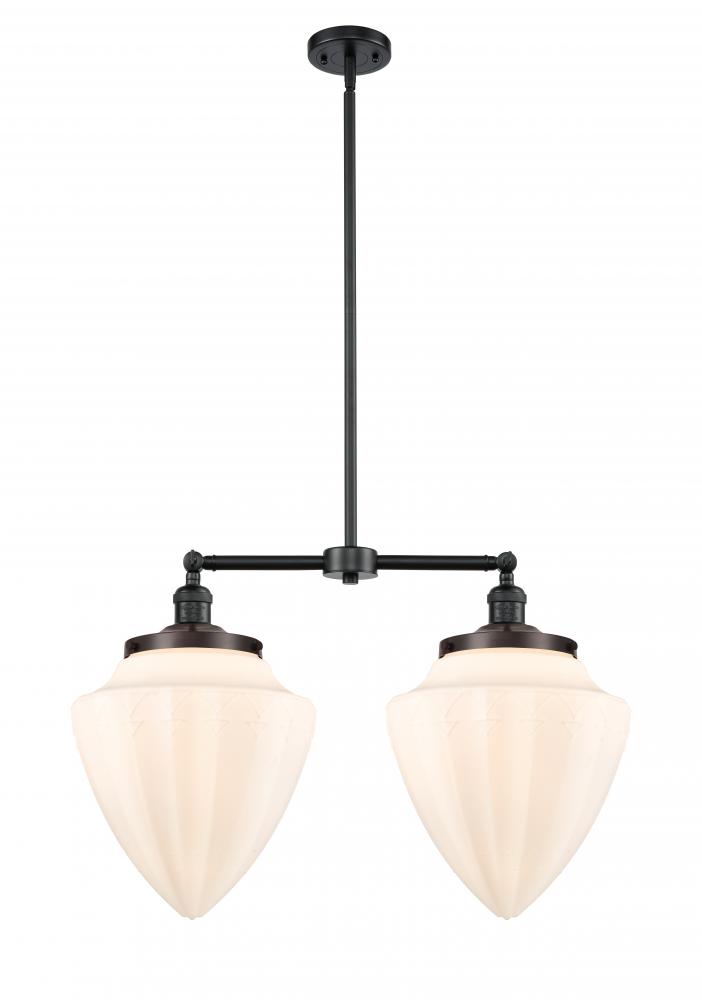 Bullet - 2 Light - 24 inch - Oil Rubbed Bronze - Stem Hung - Adjustable Island Light