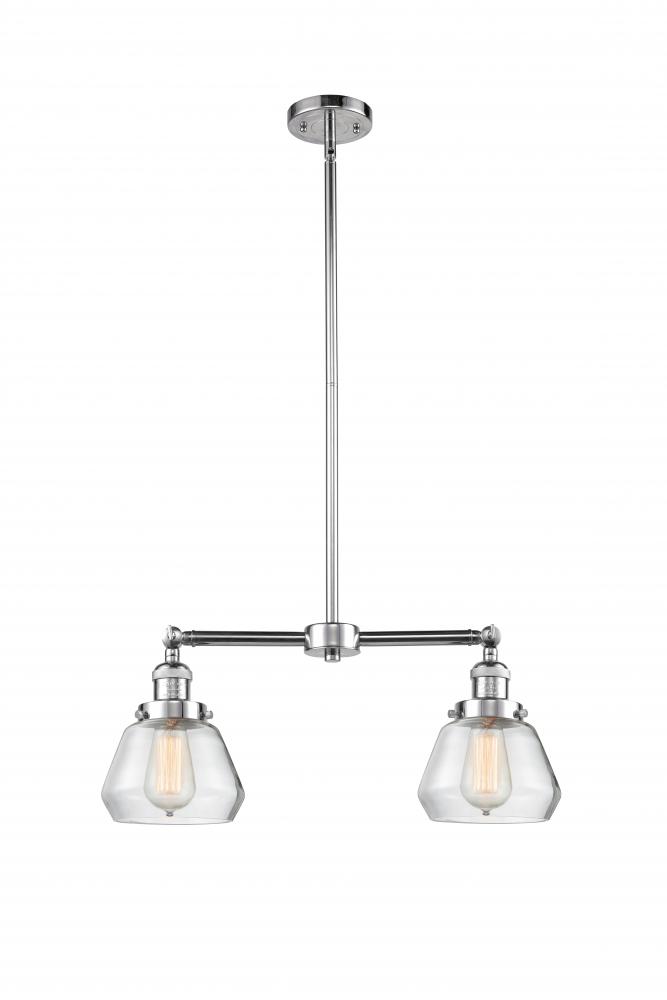 Fulton - 2 Light - 21 inch - Polished Chrome - Stem Hung - Adjustable Island Light