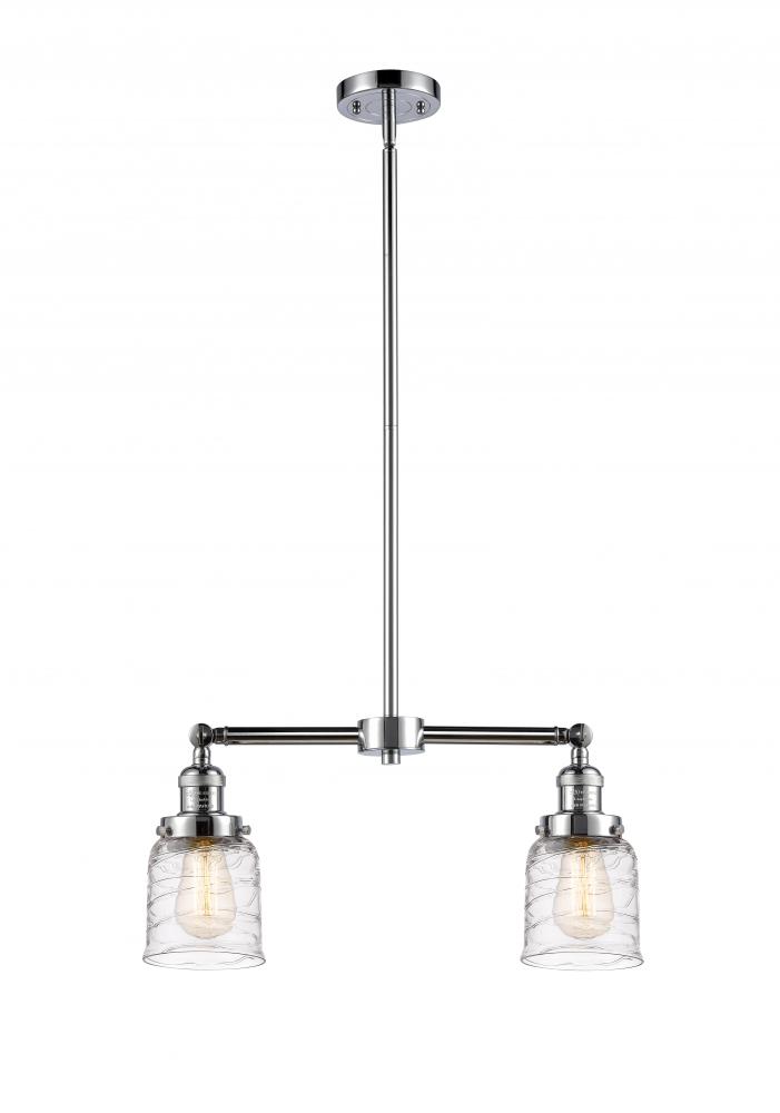 Bell - 2 Light - 21 inch - Polished Chrome - Stem Hung - Adjustable Island Light