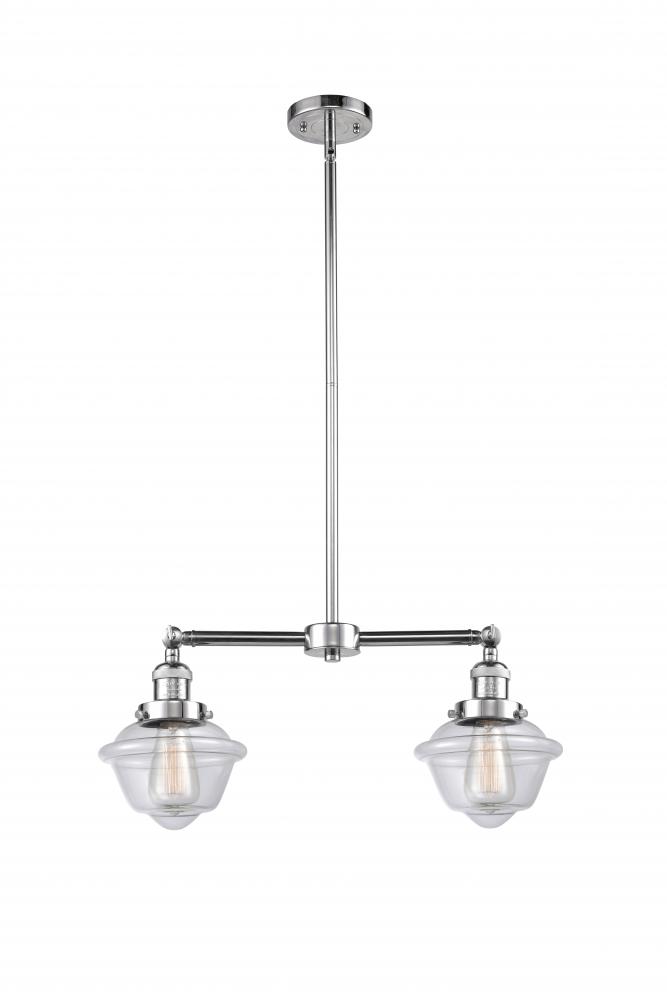 Oxford - 2 Light - 24 inch - Polished Chrome - Stem Hung - Adjustable Island Light