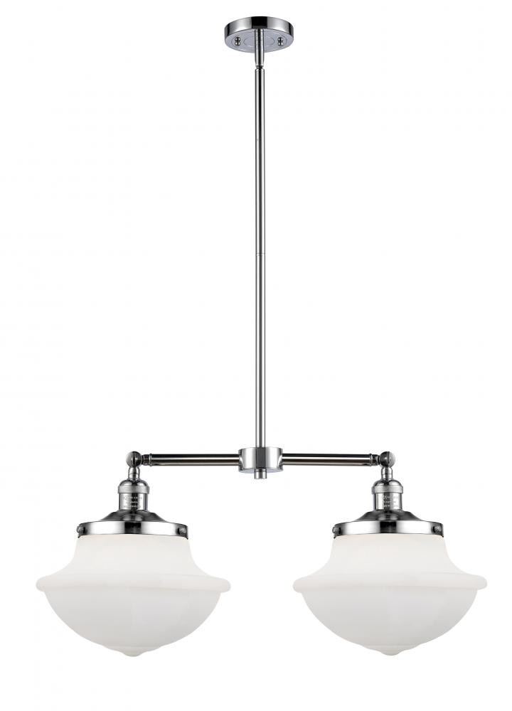 Oxford - 2 Light - 25 inch - Polished Chrome - Stem Hung - Adjustable Island Light