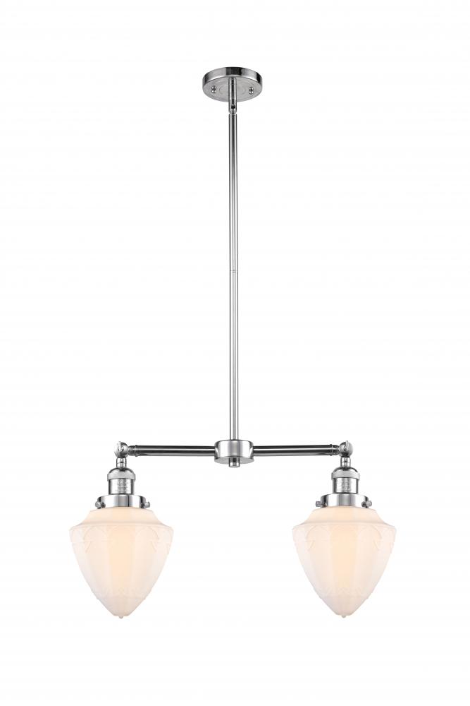 Bullet - 2 Light - 24 inch - Polished Chrome - Stem Hung - Adjustable Island Light