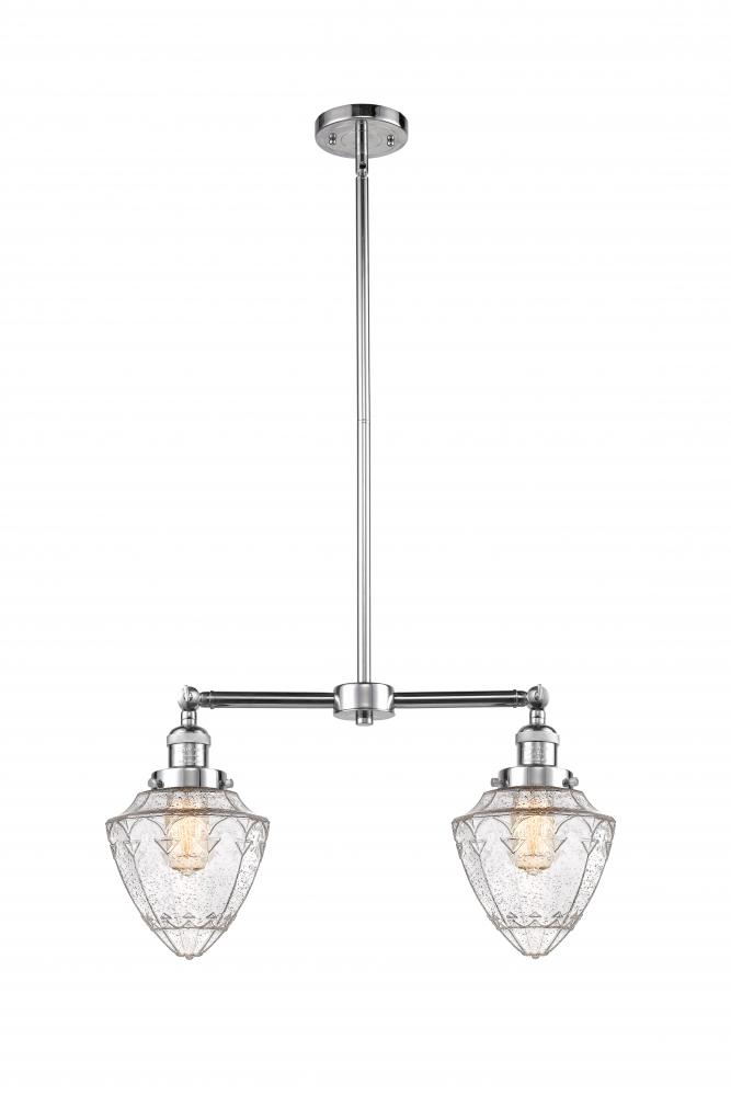 Bullet - 2 Light - 24 inch - Polished Chrome - Stem Hung - Adjustable Island Light