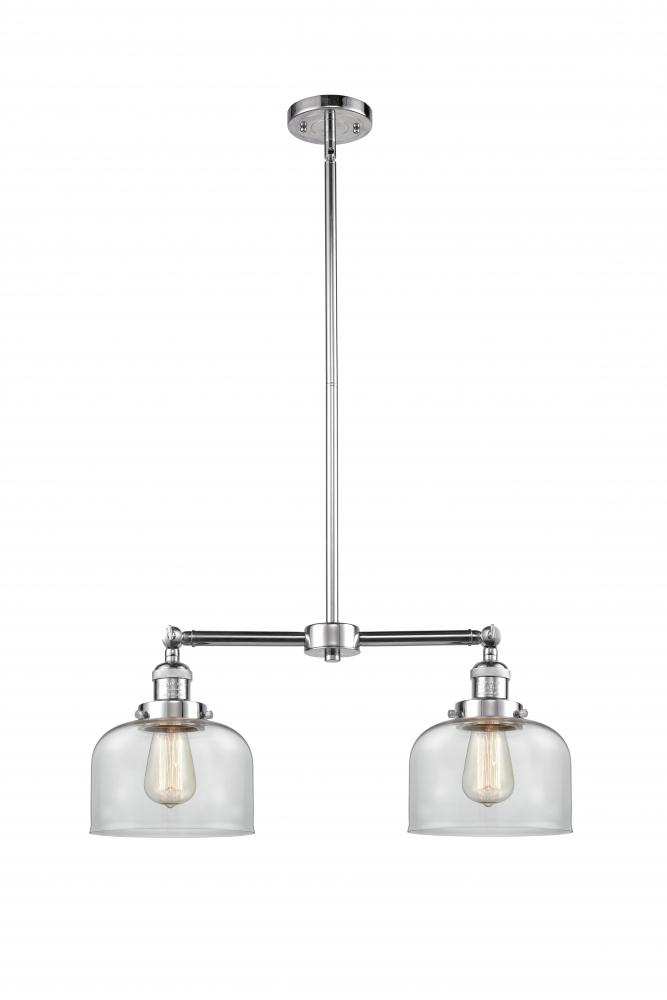 Bell - 2 Light - 21 inch - Polished Chrome - Stem Hung - Adjustable Island Light