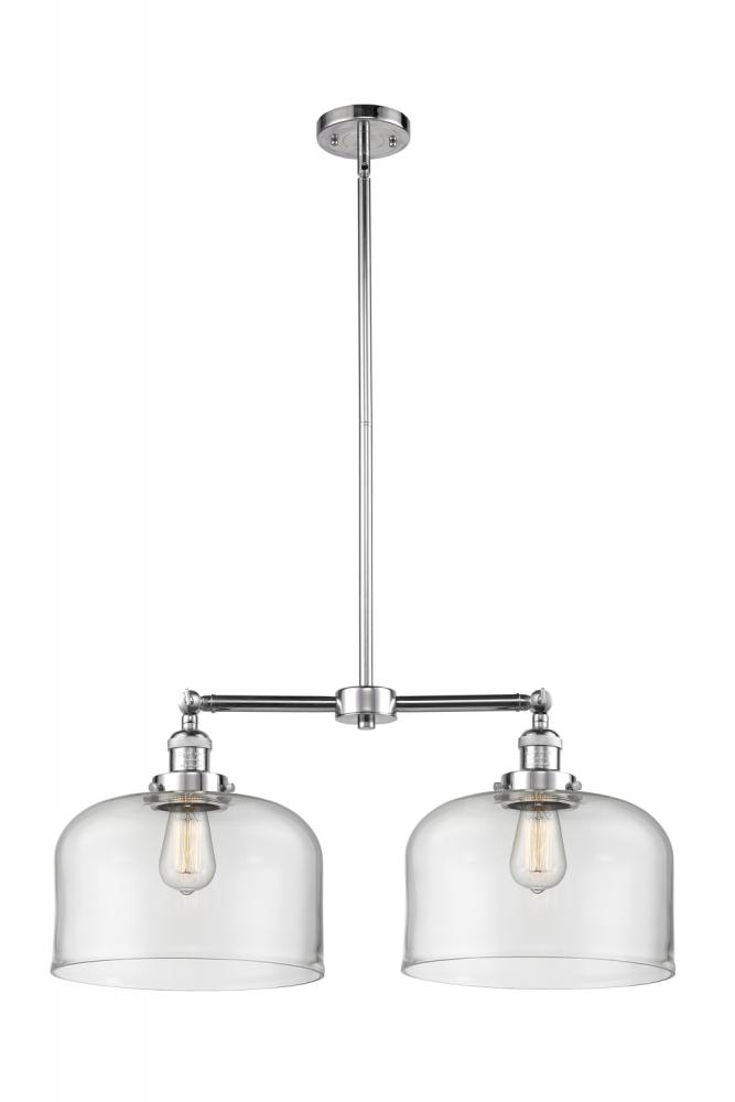 Bell - 2 Light - 21 inch - Polished Chrome - Stem Hung - Adjustable Island Light