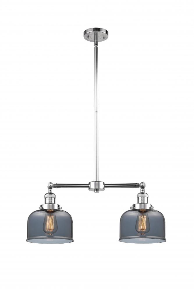 Bell - 2 Light - 21 inch - Polished Chrome - Stem Hung - Adjustable Island Light