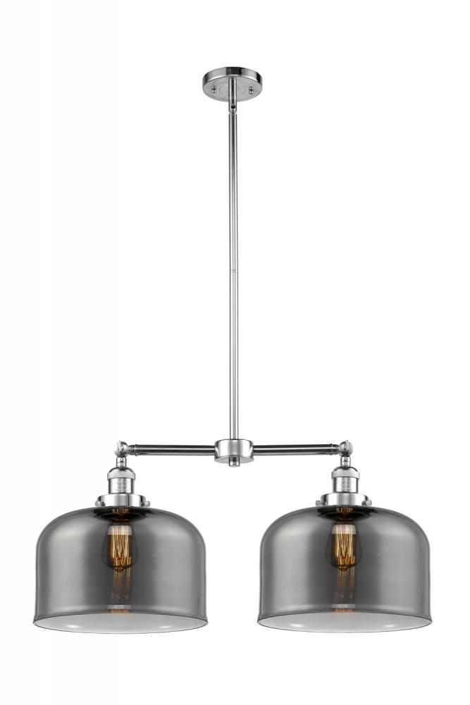 Bell - 2 Light - 21 inch - Polished Chrome - Stem Hung - Adjustable Island Light