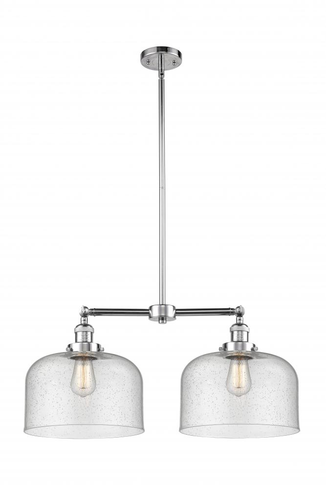 Bell - 2 Light - 21 inch - Polished Chrome - Stem Hung - Adjustable Island Light