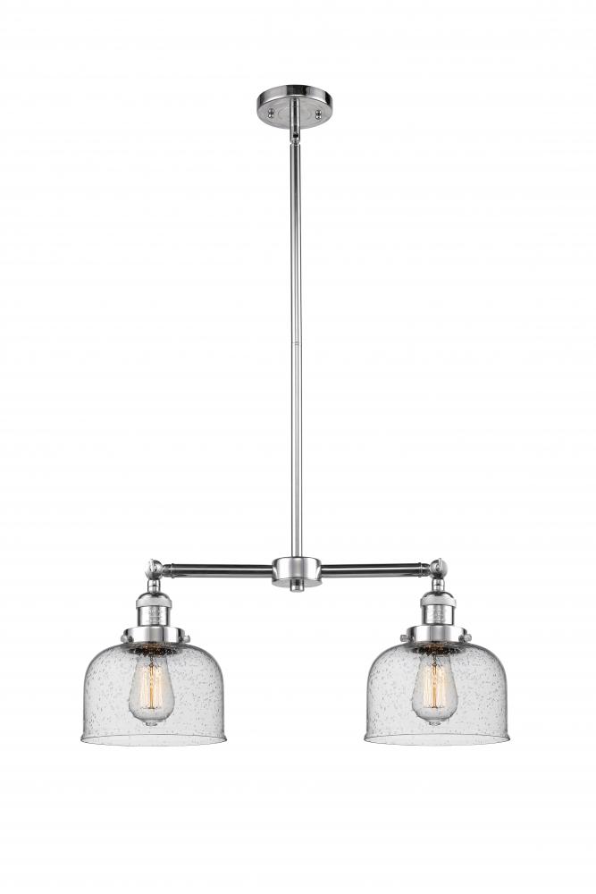 Bell - 2 Light - 21 inch - Polished Chrome - Stem Hung - Adjustable Island Light