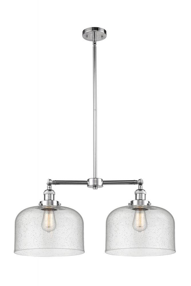 Bell - 2 Light - 21 inch - Polished Chrome - Stem Hung - Adjustable Island Light