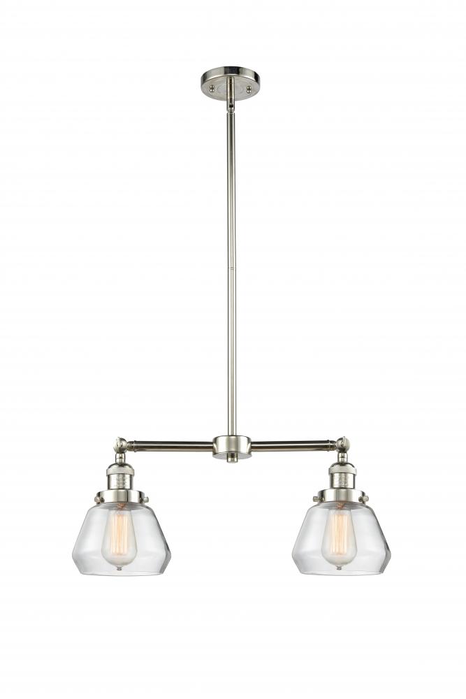 Fulton - 2 Light - 21 inch - Polished Nickel - Stem Hung - Adjustable Island Light