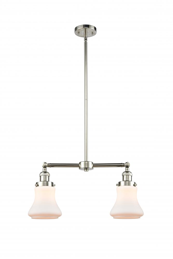 Bellmont - 2 Light - 21 inch - Polished Nickel - Stem Hung - Adjustable Island Light