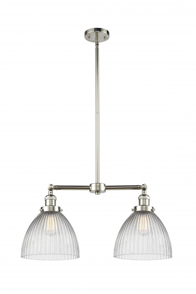 Seneca Falls - 2 Light - 21 inch - Polished Nickel - Stem Hung - Adjustable Island Light