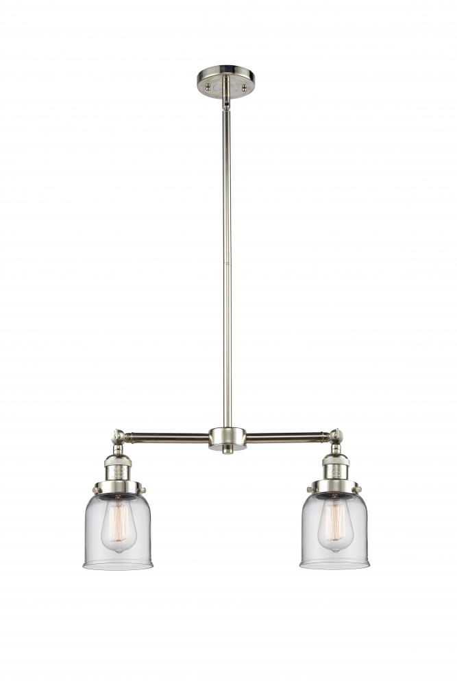 Bell - 2 Light - 21 inch - Polished Nickel - Stem Hung - Adjustable Island Light