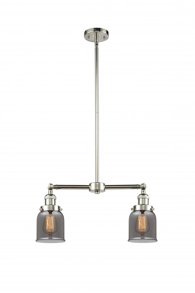 Bell - 2 Light - 21 inch - Polished Nickel - Stem Hung - Adjustable Island Light