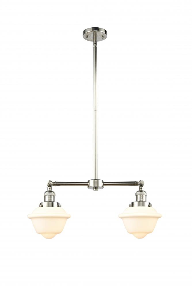 Oxford - 2 Light - 24 inch - Polished Nickel - Stem Hung - Adjustable Island Light