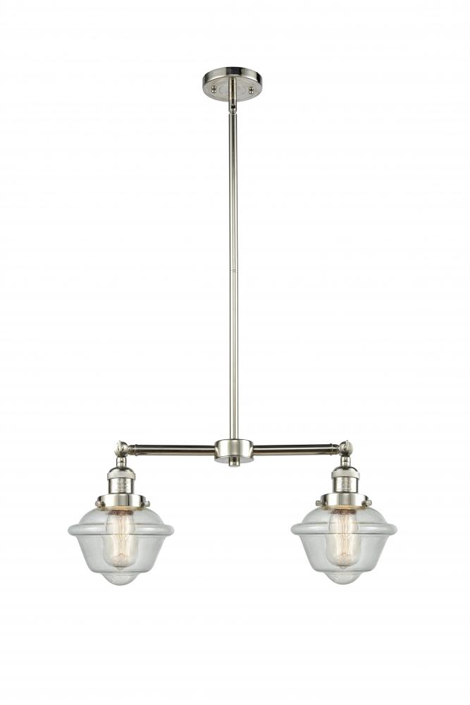 Oxford - 2 Light - 24 inch - Polished Nickel - Stem Hung - Adjustable Island Light