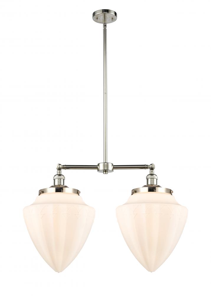 Bullet - 2 Light - 24 inch - Polished Nickel - Stem Hung - Adjustable Island Light