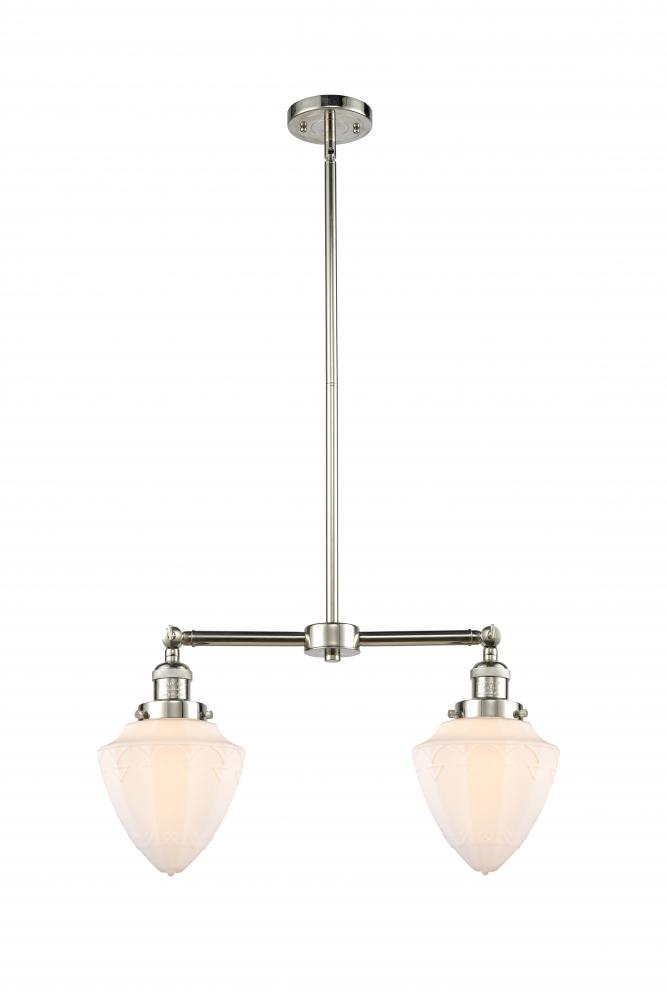 Bullet - 2 Light - 24 inch - Polished Nickel - Stem Hung - Adjustable Island Light