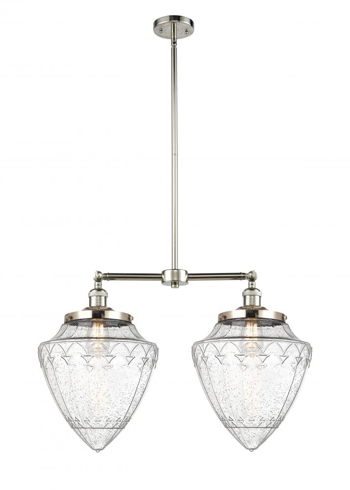 Bullet - 2 Light - 24 inch - Polished Nickel - Stem Hung - Adjustable Island Light
