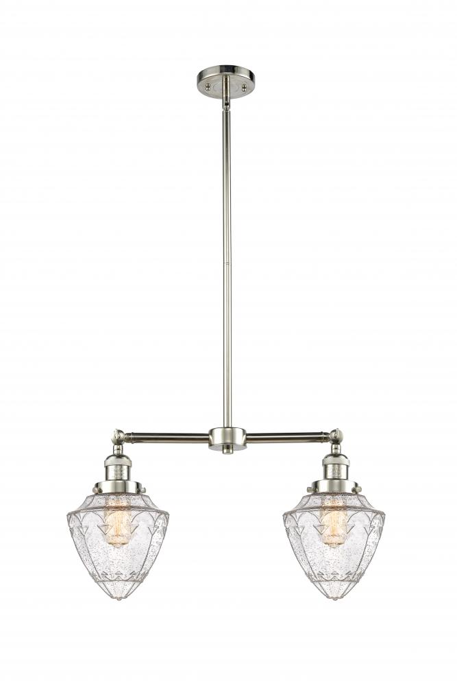 Bullet - 2 Light - 24 inch - Polished Nickel - Stem Hung - Adjustable Island Light