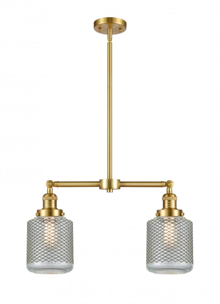 Stanton - 2 Light - 23 inch - Satin Gold - Stem Hung - Adjustable Island Light