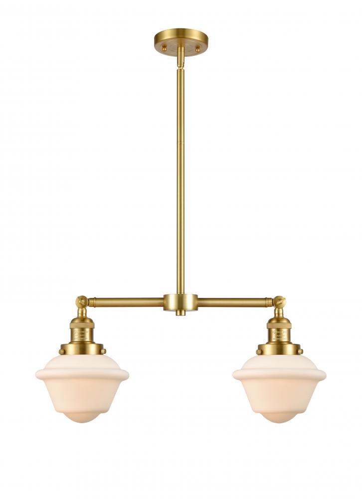 Oxford - 2 Light - 24 inch - Satin Gold - Stem Hung - Adjustable Island Light