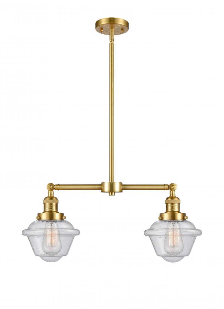 Oxford - 2 Light - 24 inch - Satin Gold - Stem Hung - Adjustable Island Light