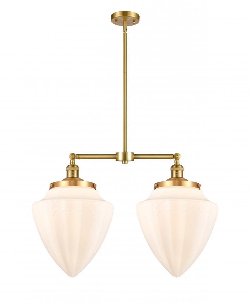 Bullet - 2 Light - 24 inch - Satin Gold - Stem Hung - Adjustable Island Light