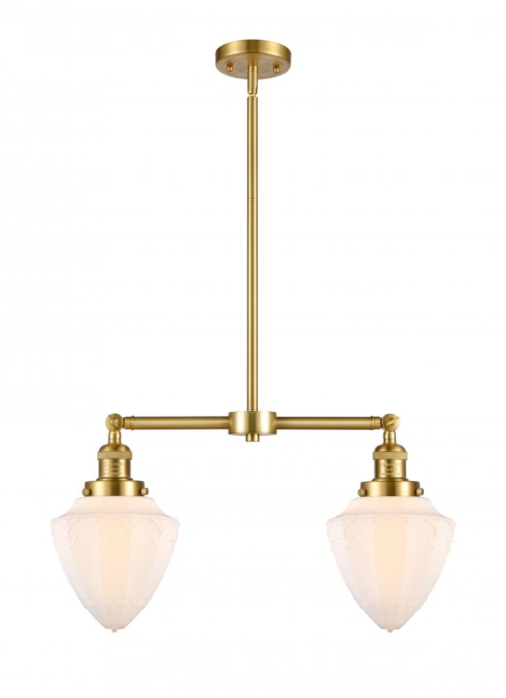 Bullet - 2 Light - 24 inch - Satin Gold - Stem Hung - Adjustable Island Light