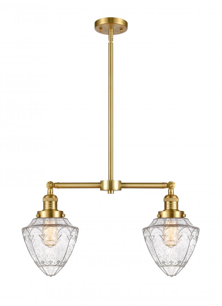 Bullet - 2 Light - 24 inch - Satin Gold - Stem Hung - Adjustable Island Light