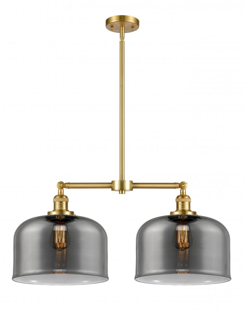 Bell - 2 Light - 21 inch - Satin Gold - Stem Hung - Adjustable Island Light