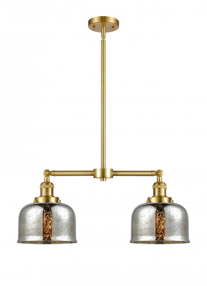Bell - 2 Light - 24 inch - Satin Gold - Stem Hung - Adjustable Island Light