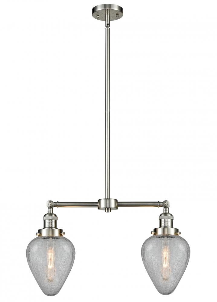 Geneseo - 2 Light - 21 inch - Brushed Satin Nickel - Stem Hung - Adjustable Island Light