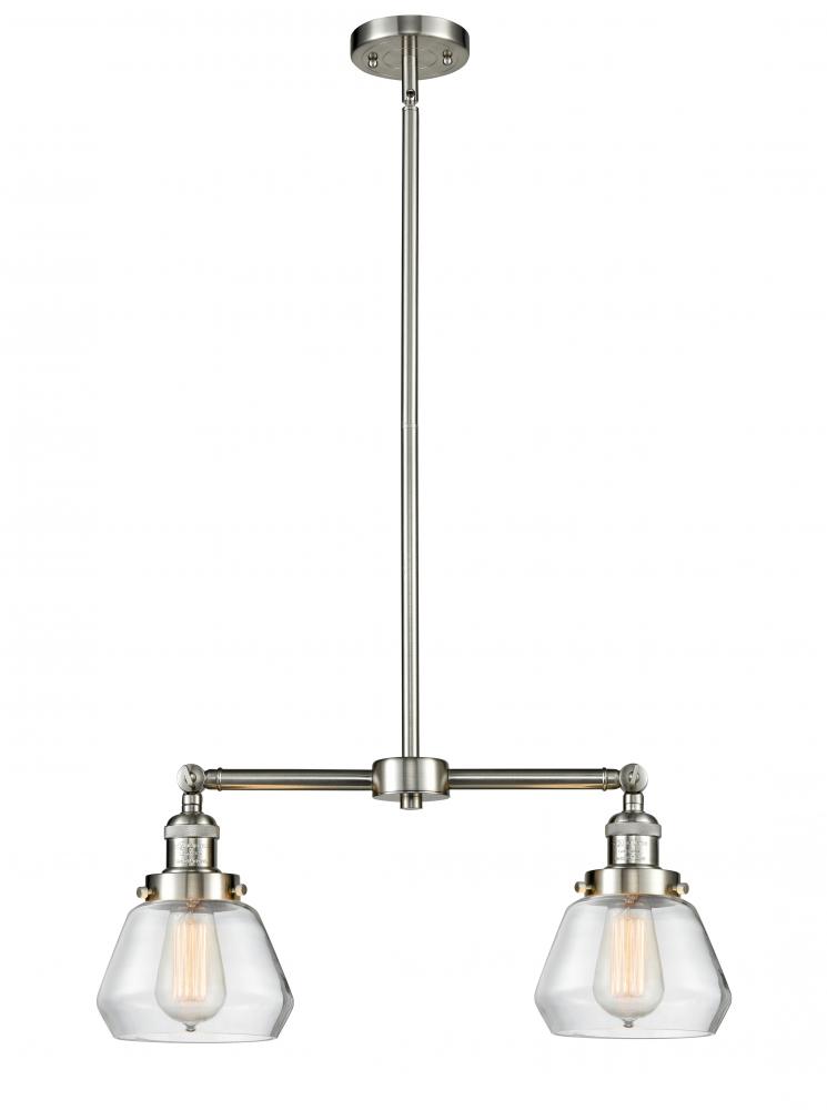 Fulton - 2 Light - 21 inch - Brushed Satin Nickel - Stem Hung - Adjustable Island Light