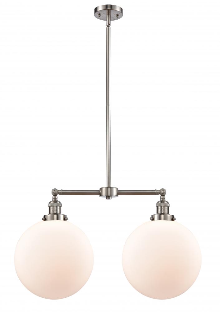Beacon - 2 Light - 27 inch - Brushed Satin Nickel - Stem Hung - Adjustable Island Light