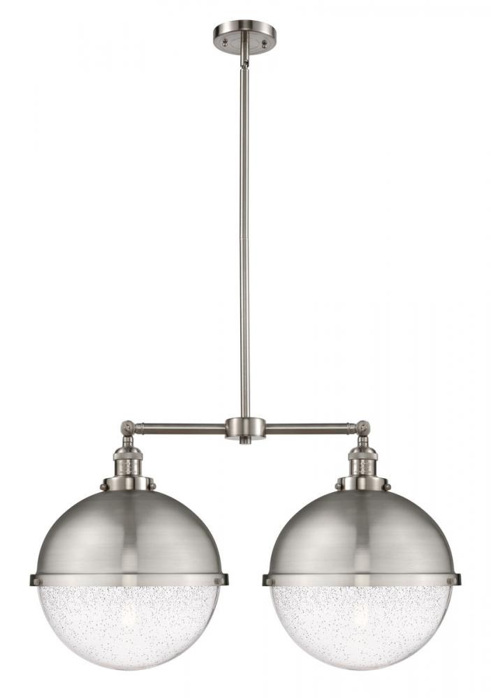 Hampden - 2 Light - 18 inch - Brushed Satin Nickel - Stem Hung - Adjustable Island Light