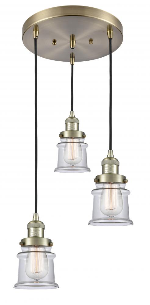 Small Canton 3 Light Multi-Pendant