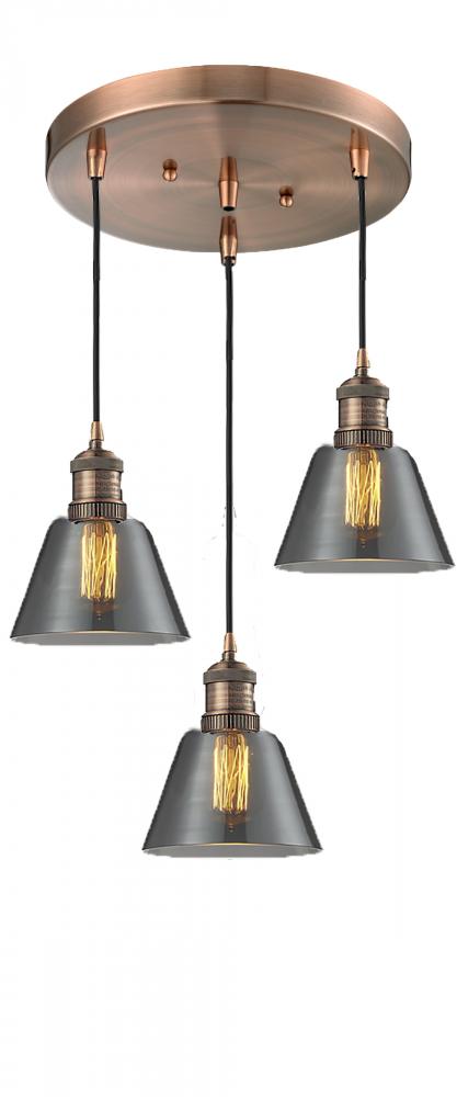 Small Cone 3 Light Multi-Pendant