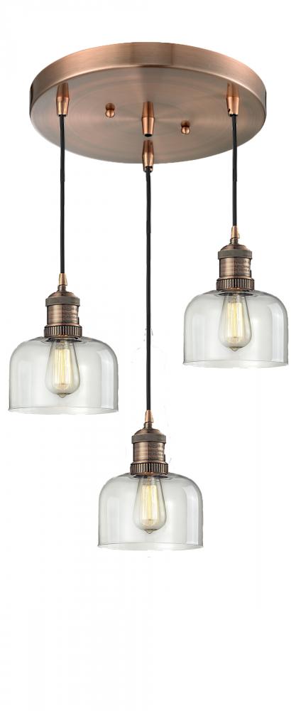 Large Bell 3 Light Multi-Pendant