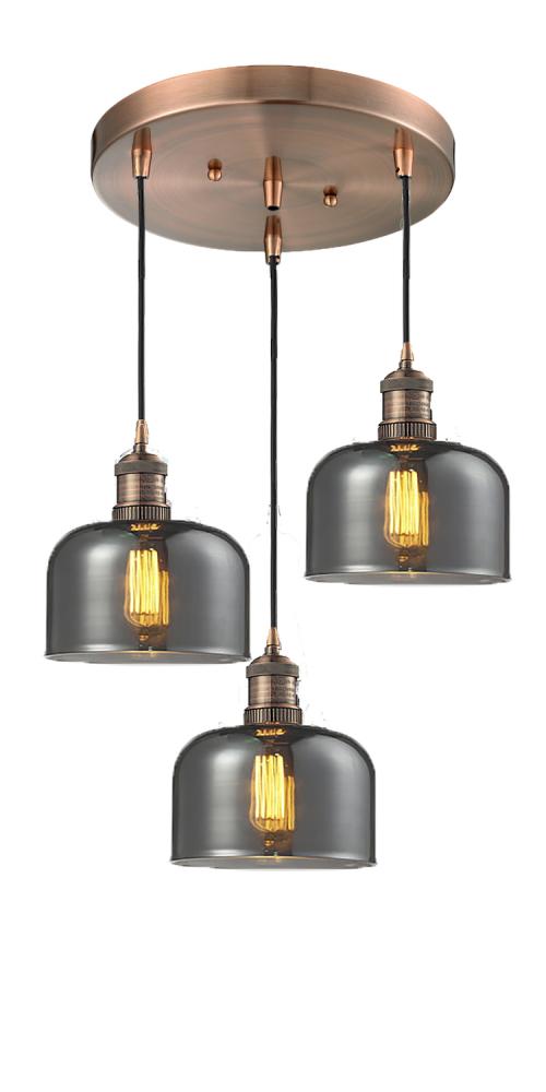 Large Bell 3 Light Multi-Pendant