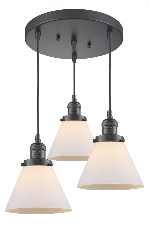 Large Cone 3 Light Multi-Pendant