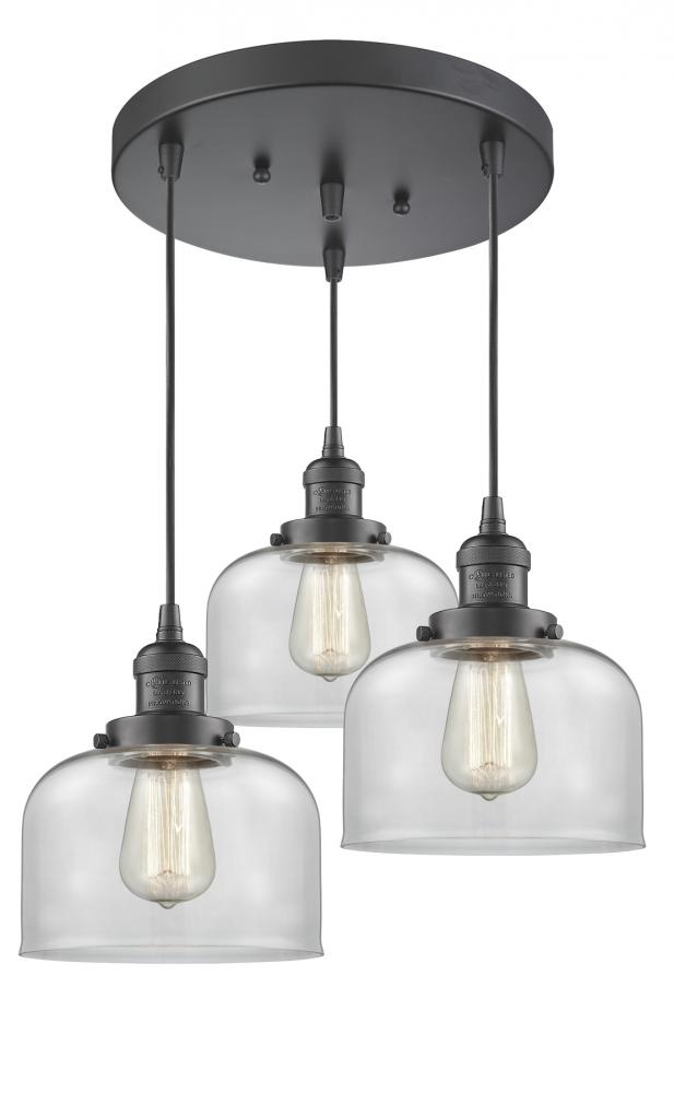 Large Bell 3 Light Multi-Pendant