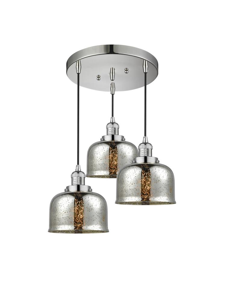 Large Bell 3 Light Multi-Pendant