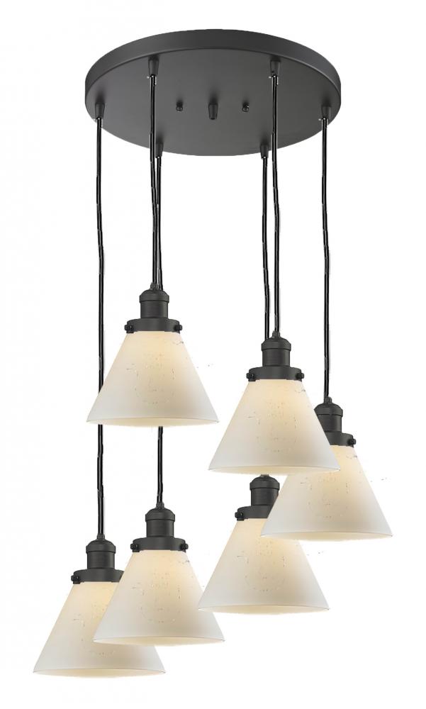 Large Cone 6 Light Multi-Pendant