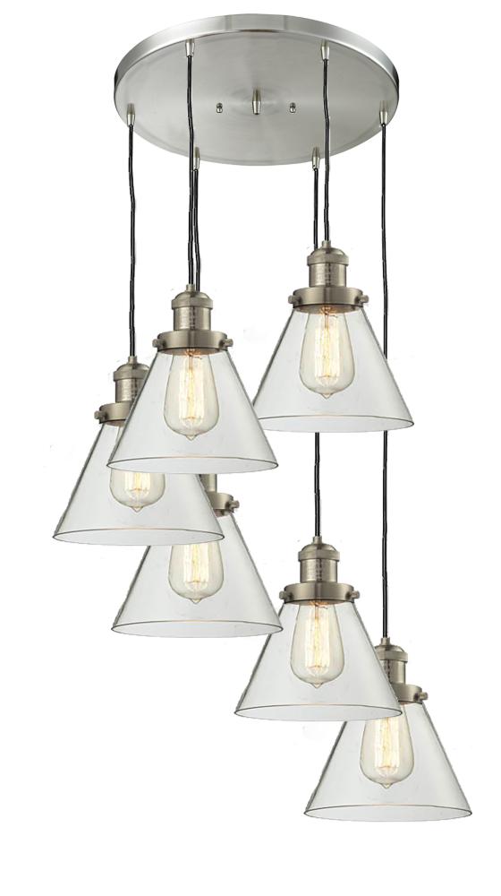 Large Cone 6 Light Multi-Pendant