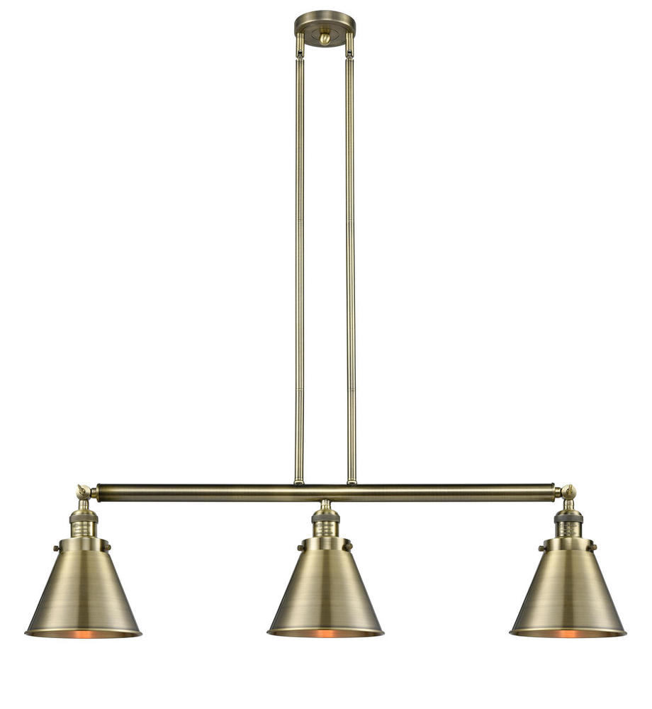 Appalachian - 3 Light - 40 inch - Antique Brass - Stem Hung - Adjustable Island Light