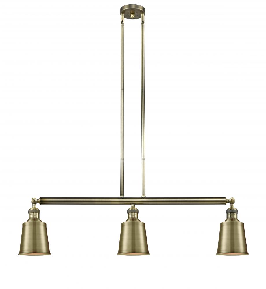 Addison - 3 Light - 38 inch - Antique Brass - Stem Hung - Adjustable Island Light