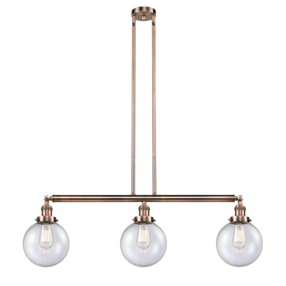 Beacon - 3 Light - 41 inch - Antique Copper - Stem Hung - Adjustable Island Light